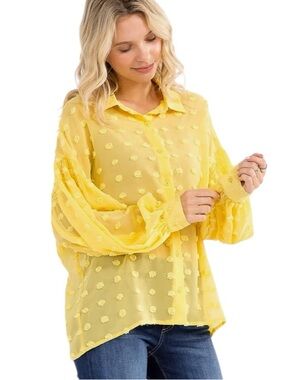 020:  VINE & LOVE  NWT TOP MUSTARD (H13)